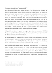 Commencement addresses” assignment