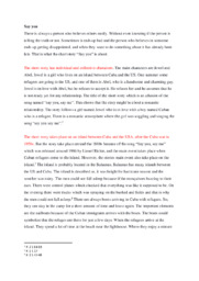 ‘Say you’ short story