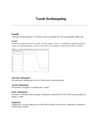 Vands fordampning | Noter