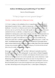 Analyse, fortolkning & perspektivering af ”Ane-Mette”