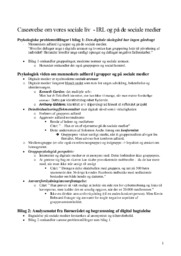 Det sociale liv case | Psykologi noter | Tjek vores gode noter her