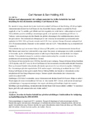 Carl Hansen & Søn Holding AS | VØ opgave