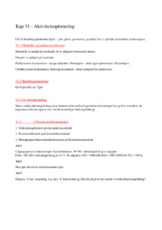 Aktivitetsoptimering | VØ noter