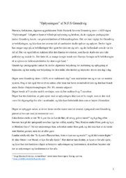 Oplysningen | Analyse | Niels Frederik Severin Grundtvig