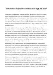 Snowdens store flugt, DR 2015 | Analyse af dokumentaren