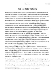 Essay opg. 3 | Ord der skaber holdning