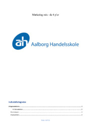 Marketing | Noter til over 10 sider | Afsætning