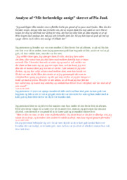 ‘Mit forfærdelige ansigt’ Af Pia Juul | Analyse