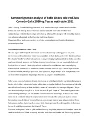 Sofie Linde og Tessas taler | Sammenlignende analyse