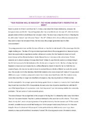 Brexit essay | Grammatik