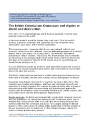 The British Colonialism | Essay