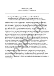 Pengepolitik | Den Europæiske Centralbank | IØ