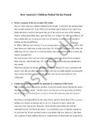 How America’s Children Packed On the Pounds