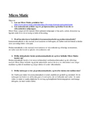 Micro Matic | Markedsanalyse