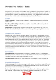 Toms | Brancheanalyse