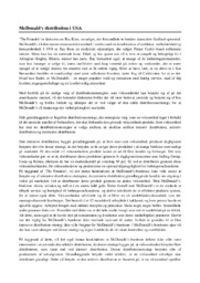 McDonald’s distribution i USA | Noter