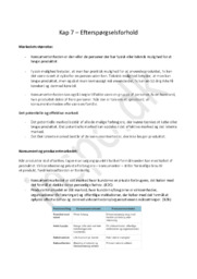 Afsætningsnoter Kapitel 7 | Efterspørgselsforhold