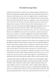 The death of George Floyd | Essay | Noter
