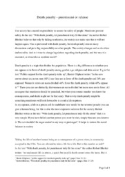 Death penalty | Essay