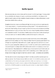 Netflix speech