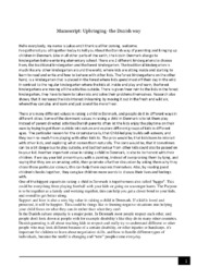 Upbringing | The Danish way | Speech