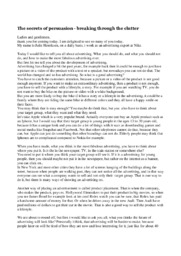 The secrets of persuasion | Speech | Noter