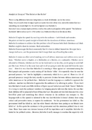 ‘The Ballot or the Bullet’ | Analytical essay