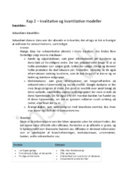 Afsætningsnoter Kapitel 2 | Kvalitative & kvantitative