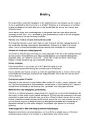 Briefing | Markedskommunikation | Noter