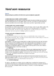 Vand som ressource | Naturgeografi