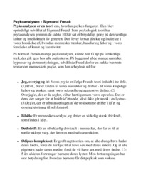 Psykologiske retninger | Over 15 siders noter