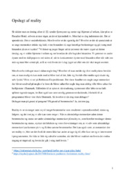 Reality | Dansk Essay