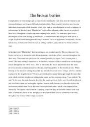 ‘Blueberries’ | Analytical essay