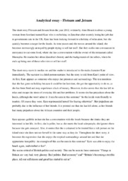 ‘Flotsam and Jetsam’ | Analytical essay