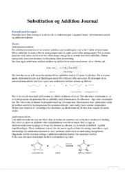 Substitution og Addition | Kemi Rapport