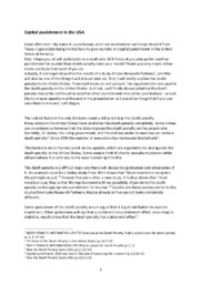 Capital punishment in the USA | Essay