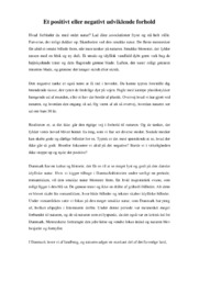 Udviklende Forhold | Dansk Essay
