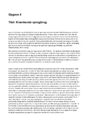 Krænkende sprogbrug