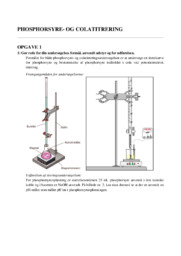 Phosphorsyre og colatitrering