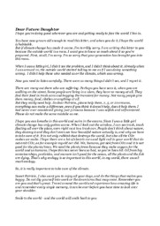 Dear Future Daughter | Letter