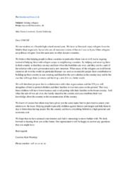 Refugees from Syria | E-mail to Unichef