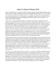 How To Date A Brown Girl | Essay