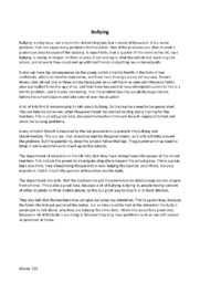 Bullying | Essay