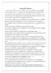 Oh, Romeo | Dansk Essay