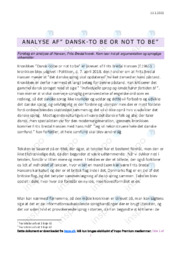 Dansk | to Be Or Not To Be | Analyse | Frits Bredal Hansen