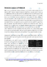H&M | Webside Analyse | Erling Persson
