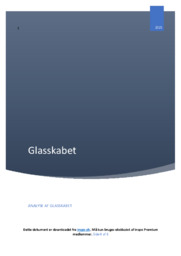 Glasskabet | Noter Analyse | B.S Ingemann
