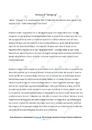 Stavgang | Analyse | Helle Helle