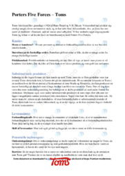 Toms | Brancheanalyse