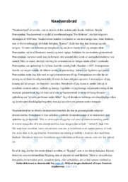 ‘Naadsensbrød’ | Novelleanalyse